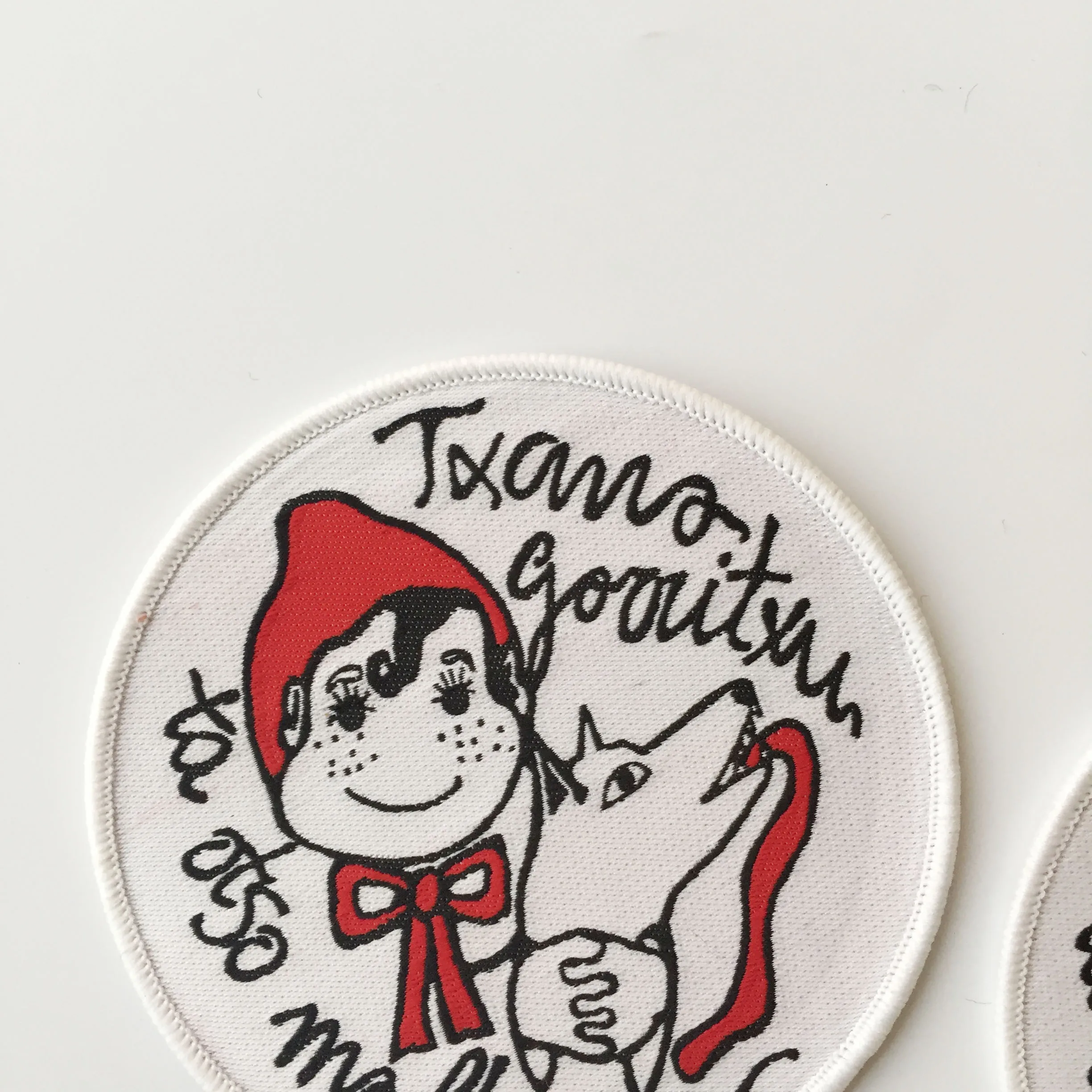 Personalized Custom  Woven Logo Patch with Velcro Backing Woven Iron on Patches  For Jacket Clothing Hat