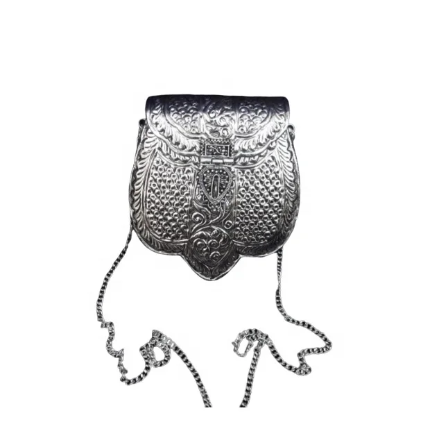 Brass Metal Antique Silver Hot Selling Clutch Bag