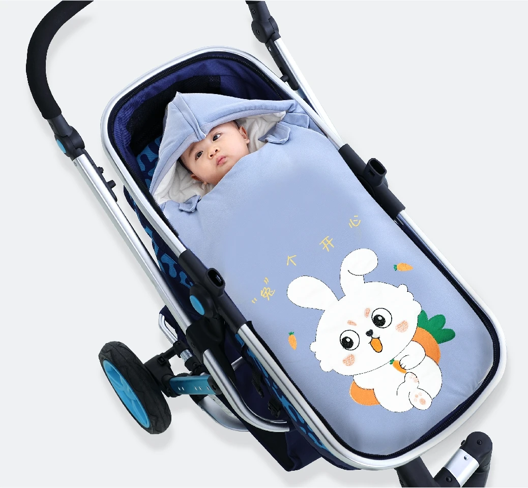 Baby Swaddle Blanket Stroller Wrap,Soft Thick Fleece Warm Blanket Newborn Sleeping Bag for 0-12 Month Boys Girls