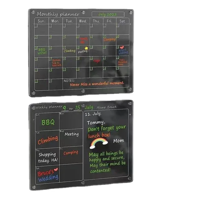 Magnetic acrylic weekly plan monthly plan board schedule planning Strong magnet repeat writing