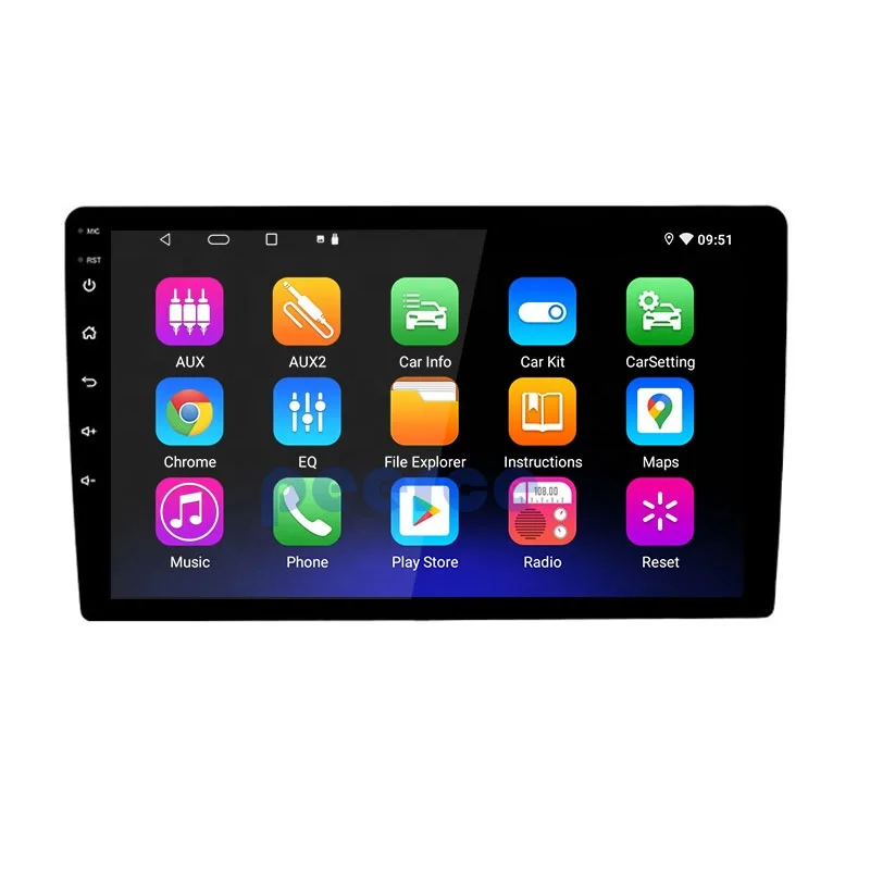
Universal 9Inch 1+16G Aux Usb Wifi Android 9 2.5D Touch Screen Radio Autoradio 2 Din Navigation & Gps 
