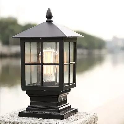 Factory wholesale price high quality brass lamp body led door light outdoor antique column light landscape light