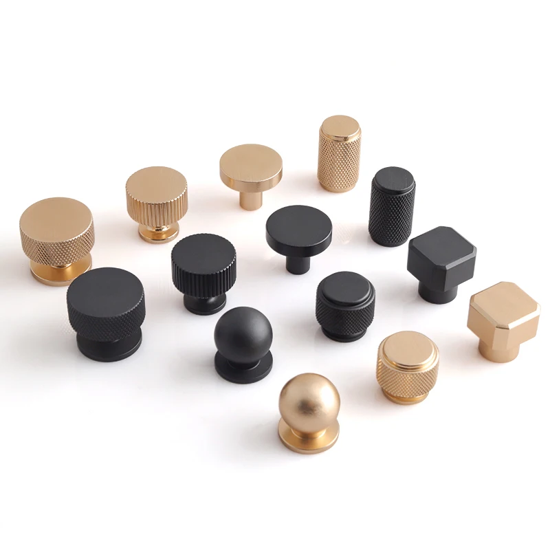 Oukali Aluminum Knurled Cabinet Handle Knob Drawer Pull Knobs Handles