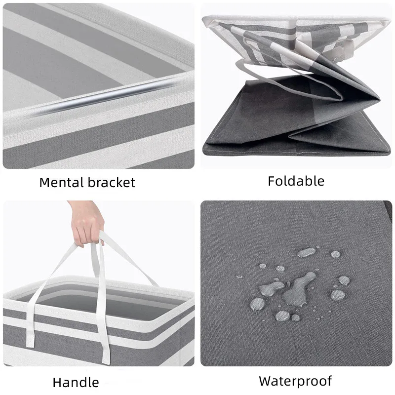 Custom laundry basket foldable laundry storage basket with sturdy hot selling model laundry basket