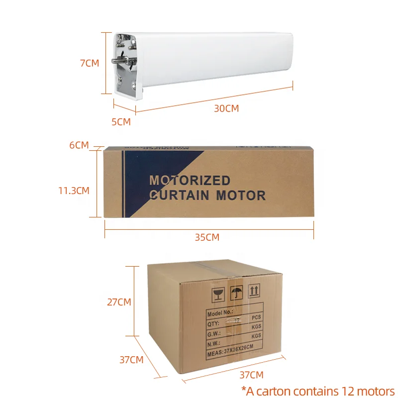 GE82TN-1.2N High Quality Silent Smart Blind Curtain Remote Control Motorized Curtain Motors