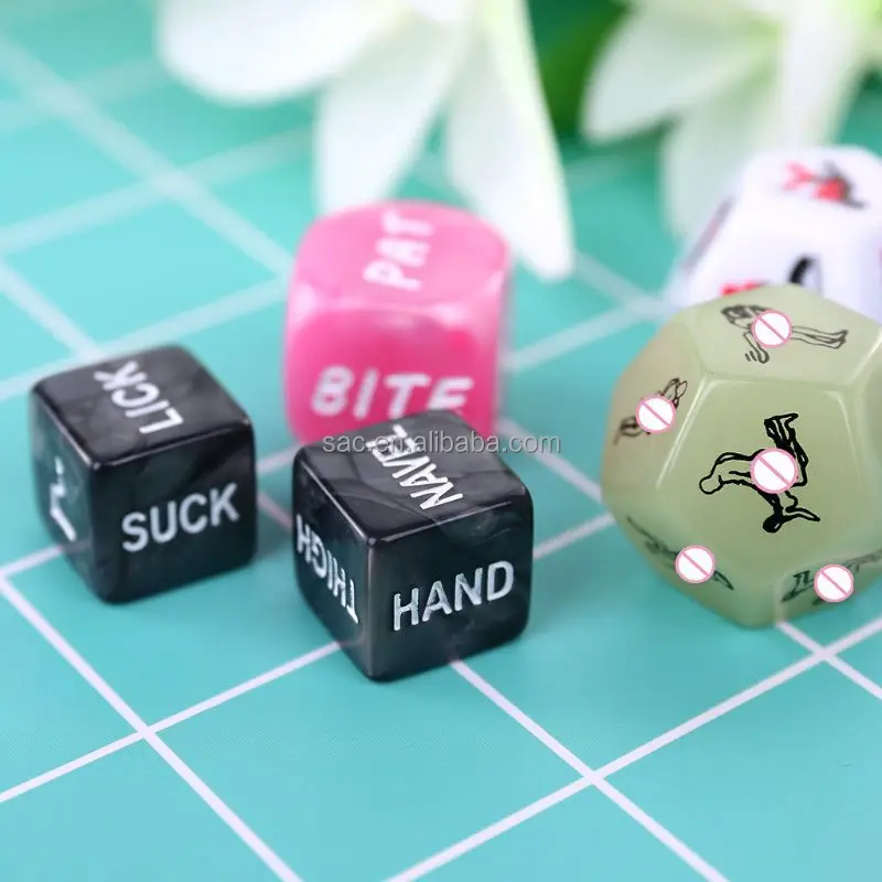 SacKnove Erotic New 6 In 1 Set Adult Lovers Positions Sex Toy Glow In The Dark Square Corner Date Night Naughty Love Dice Game