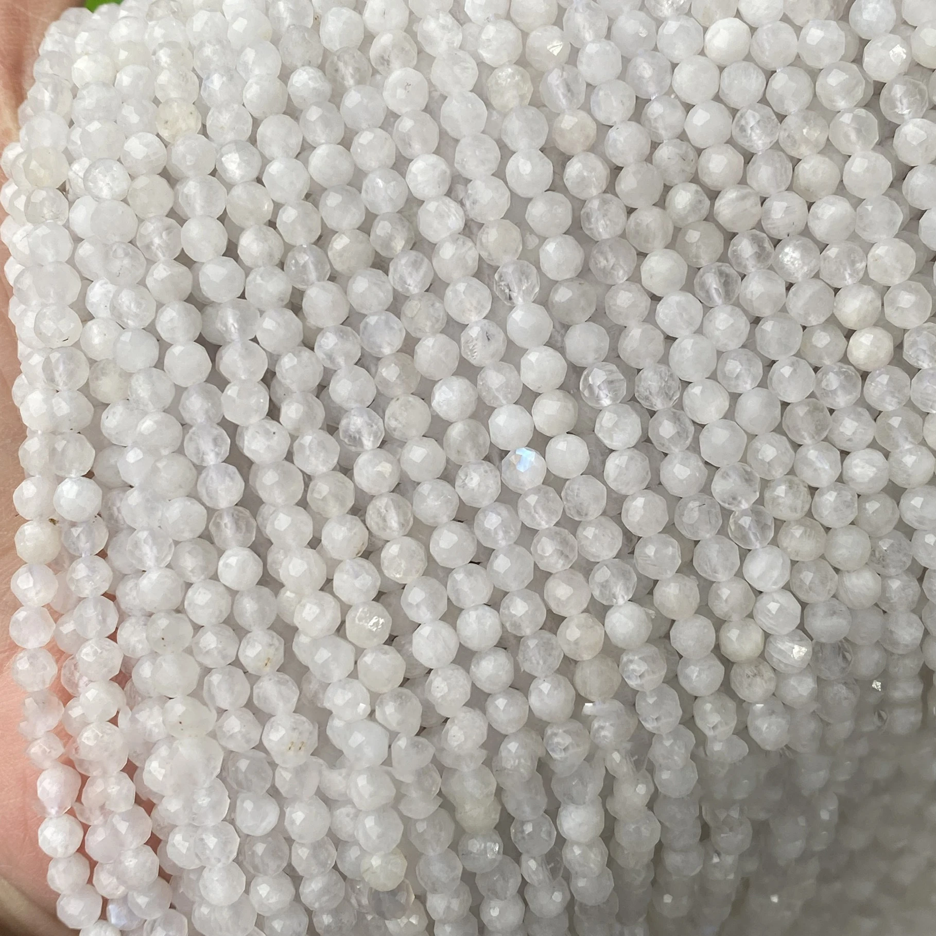 Natural Gemstone Diamond Cut Micro Faceted Round Stone Beads Tiny 4mm Small Round Faceted Amethyst Beads For Jewelry Making