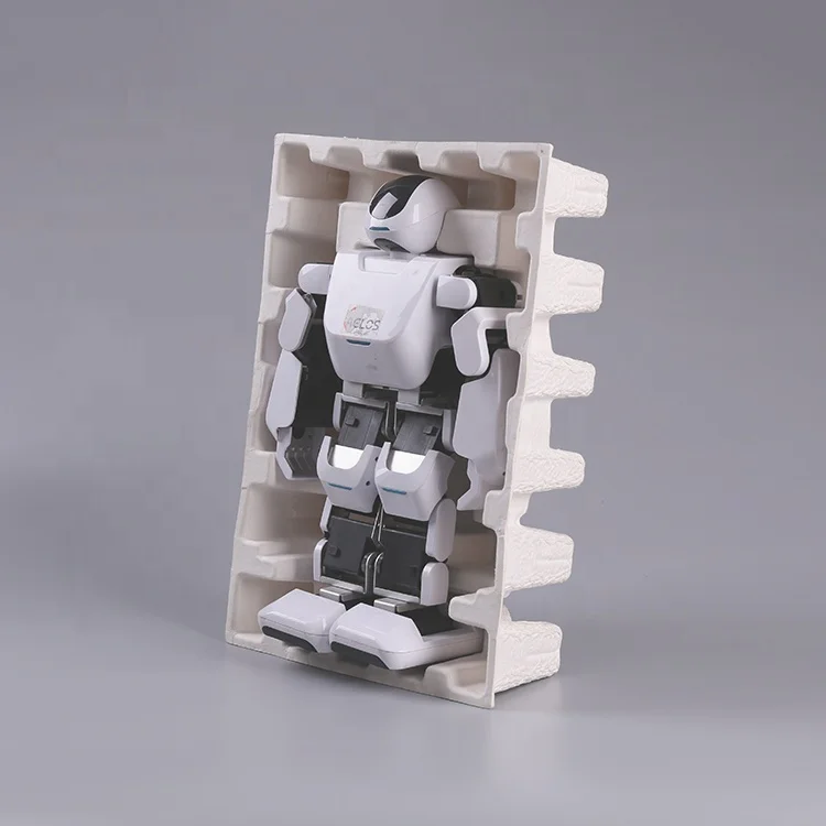 Customized Eco friendly Robert Packaging Box Molded Paper Pulp Electronics Packaging Box with Inserts