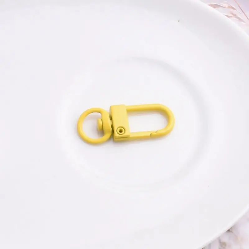 Colorful Metal Lobster Claw Clasps Swivel g hook Trigger Snap Hooks Strap with Key Rings DIY keychain Accessories Bag Key Chains