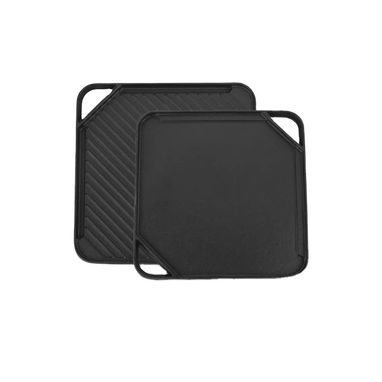 Чугунная жаровня сковорода для гриля уличная барбекю антипригарная крышка жаровни и