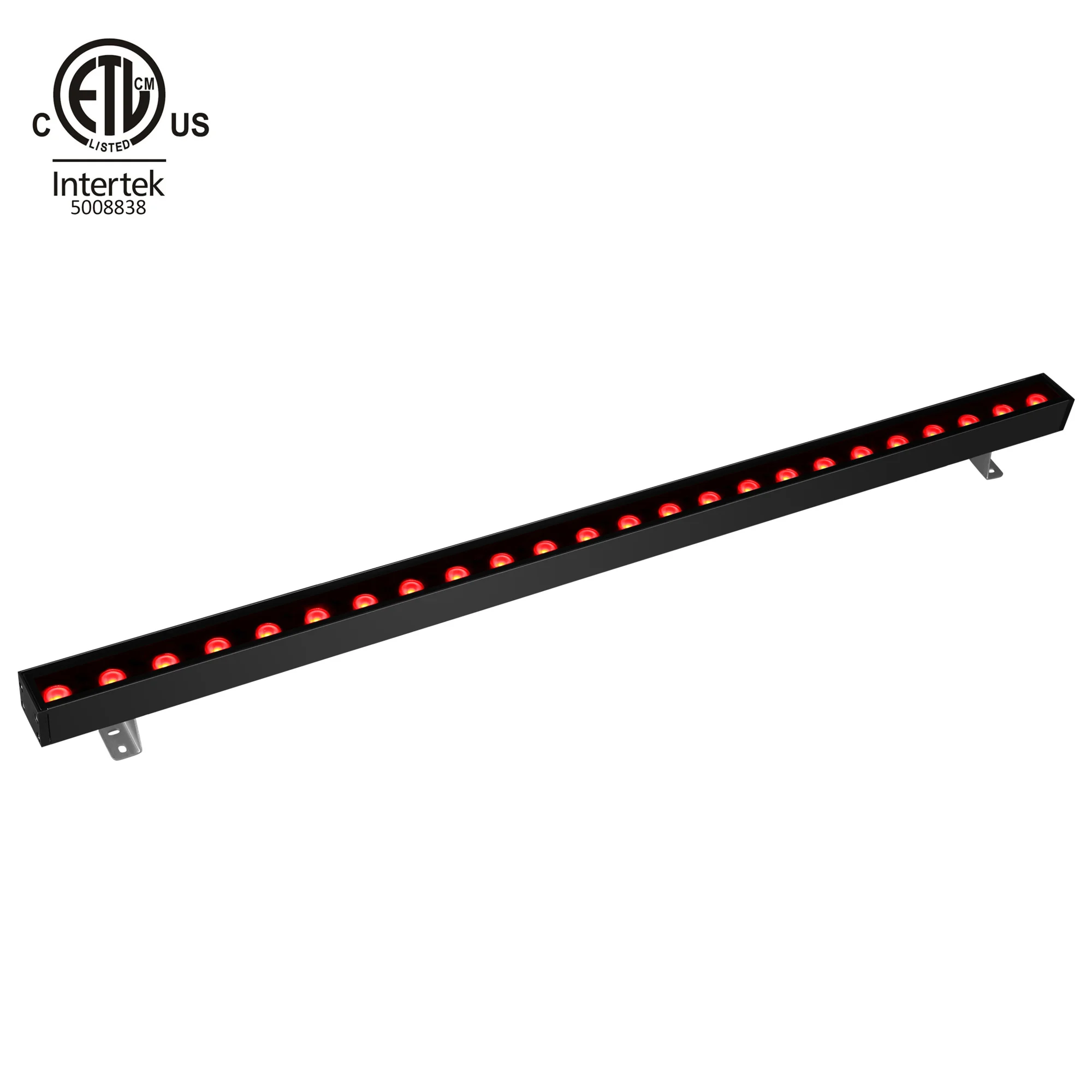 Цепь DC24V Daisy 25 Вт 50 RGB RGBW теплый белый DMX512 контроль алюминиевый UL ETL перечисленный IP66 линейный наружный DMX светодиодный настенный светильник