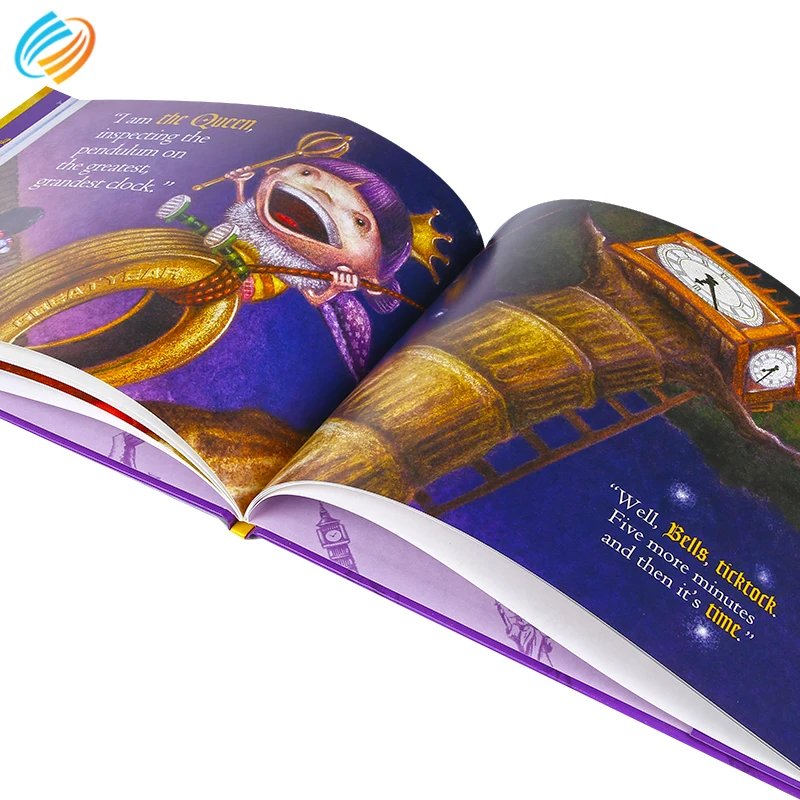 Custom A4 A5 photo 4c hardcover binding brochure exercise black and white dust jacket book printing