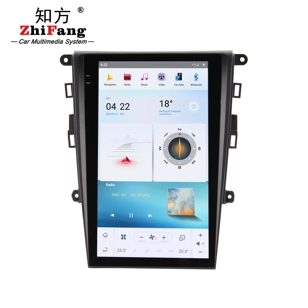 12.1 Inch Android 11.0 Car GPS Navigation DVD Player for Ford Mondeo for Fusion 2013 2014 2015 2016 2017 Multimedia Player