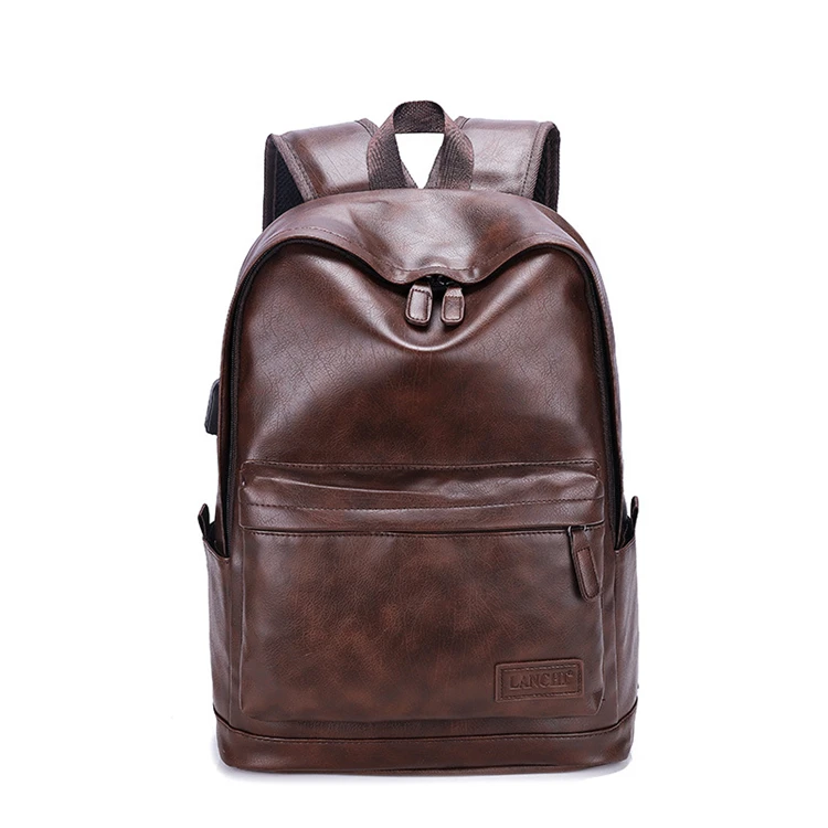 wholesale small black luxury laptop embossed leather backpack women girls