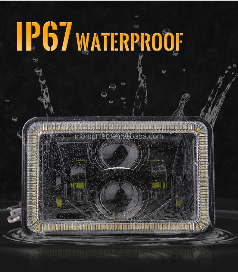 Morsun 4X6inch LED Headlight DRL for Freightliner Peterbilt H4656 H4651 H4652 H4666 H6545  Turn signal Lights assembly
