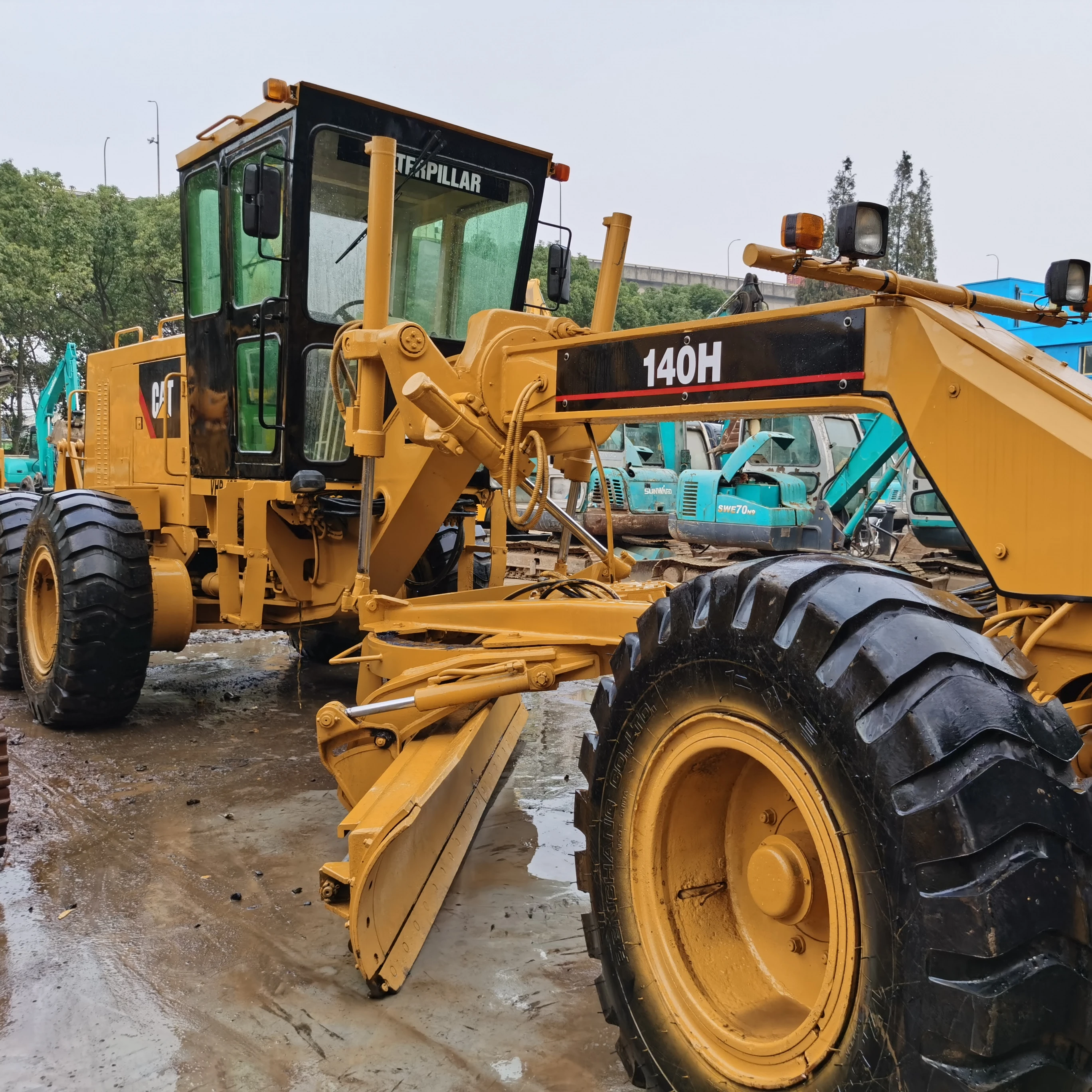 Running condition Caterpillar grader 140H 140K 140G Wheel Motor Grader used for sale