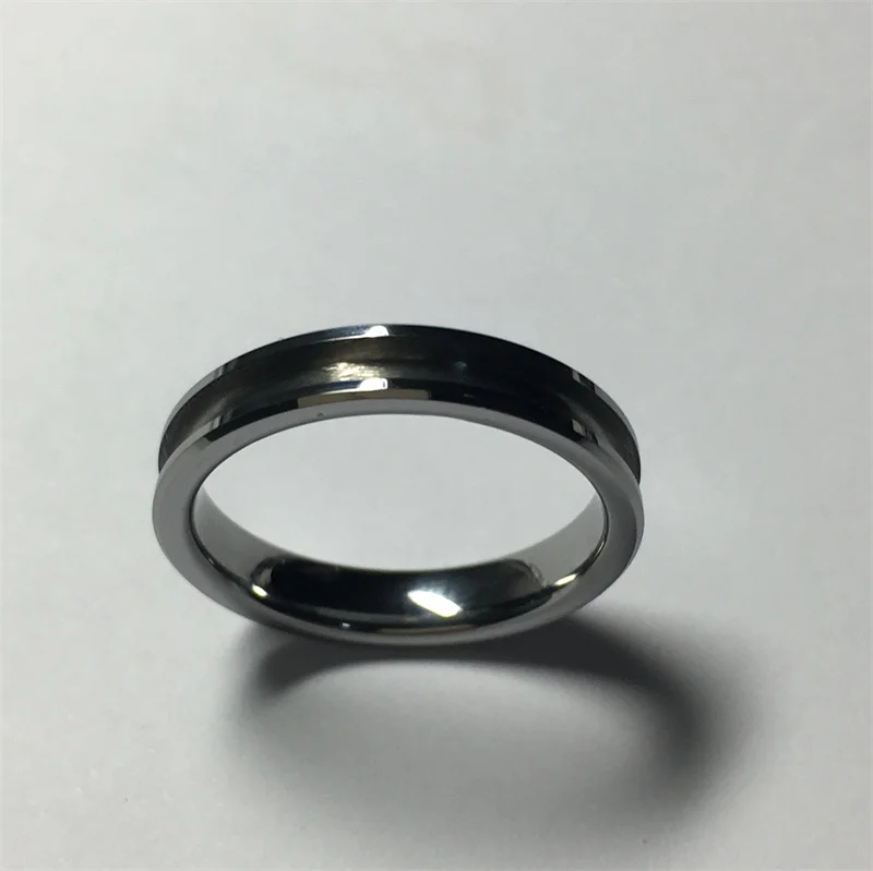 2022 Factory Price 4MM Women Wedding Bands Ring Tungsten Carbide Ring Blank for Inlay