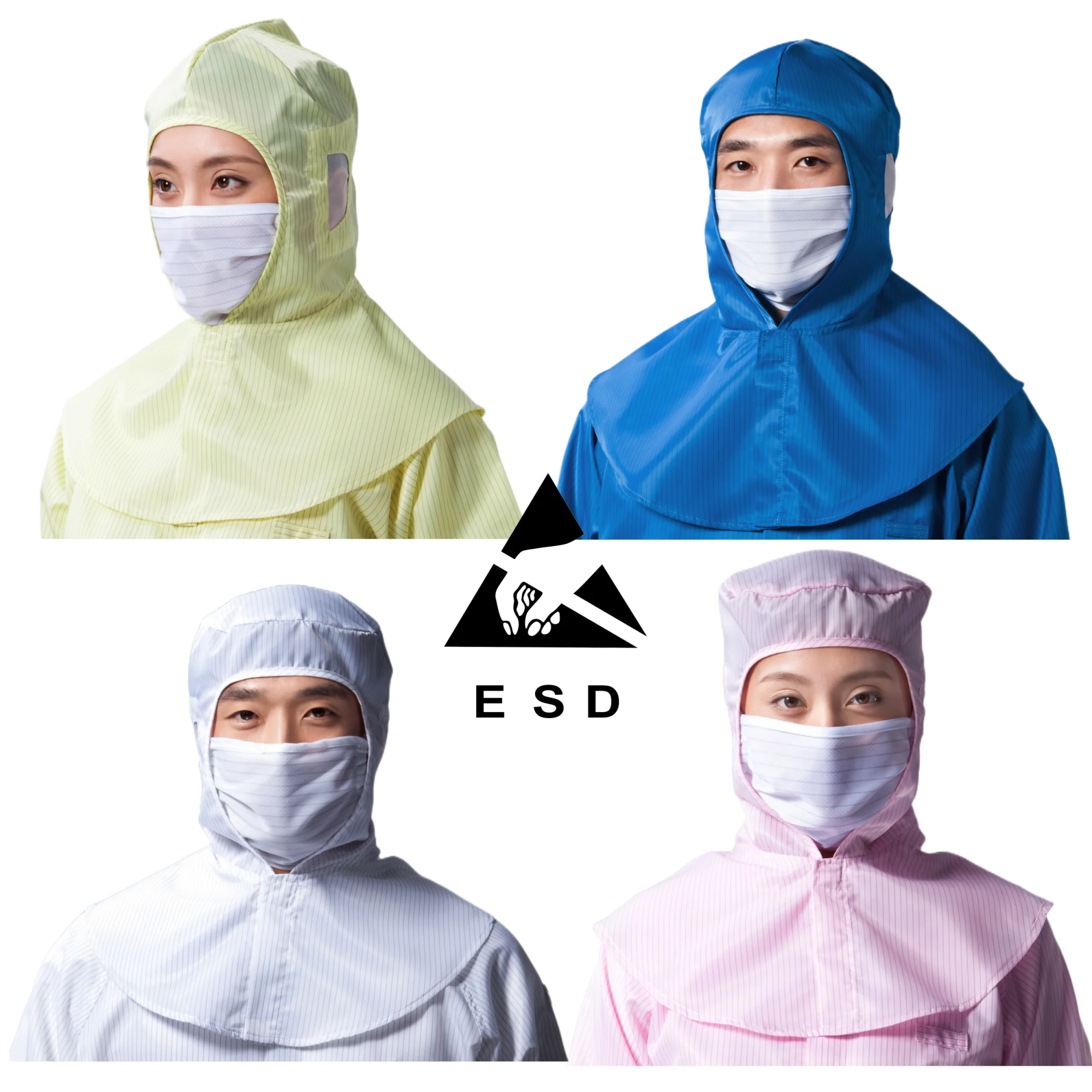 Custom Color ESD Spray Painting Protective Food Factory Head Ear Safety Helmet Work Cleanroom Dust Proof Hat