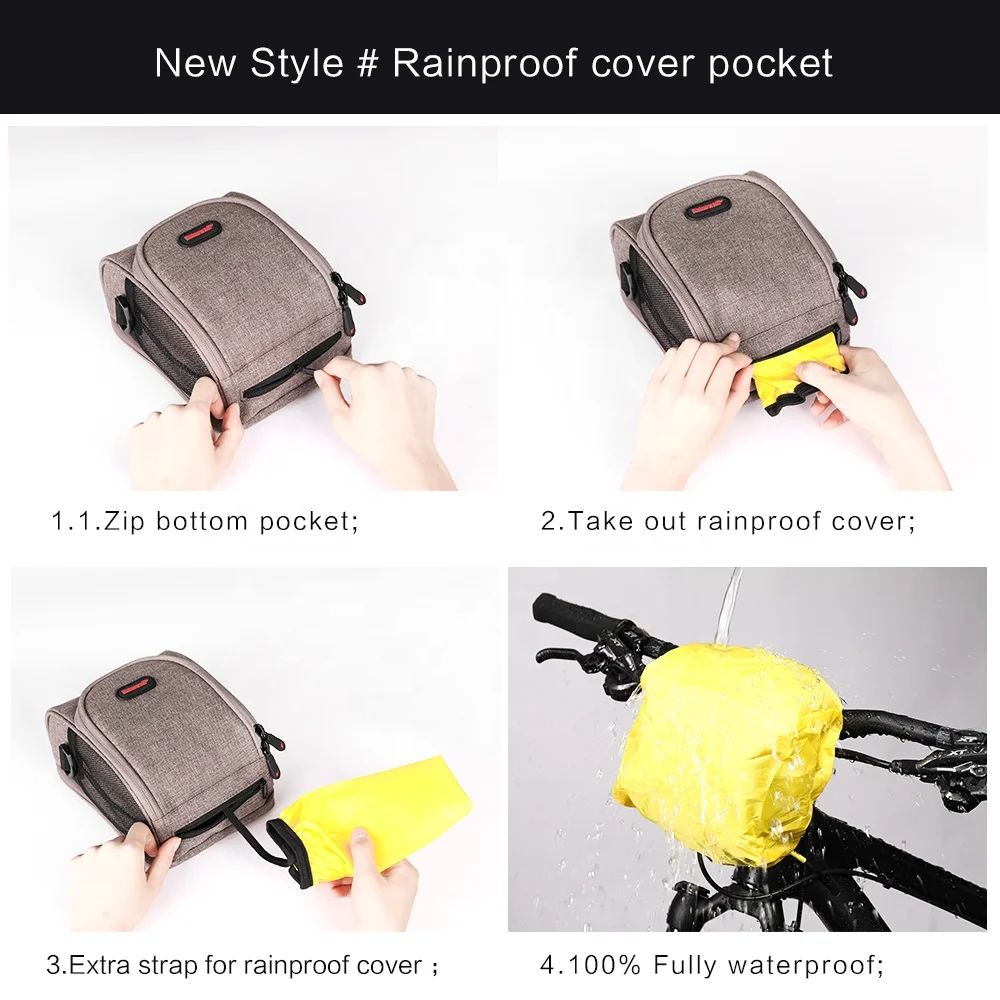 
Rhinowalk multifunction waterproof front top tube bicycle handlebar bag 