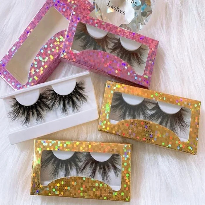 Chinese professional lash vendors manufacture superior 25 mm lash case and  cross style 25 mm mink lashes for woman makeup