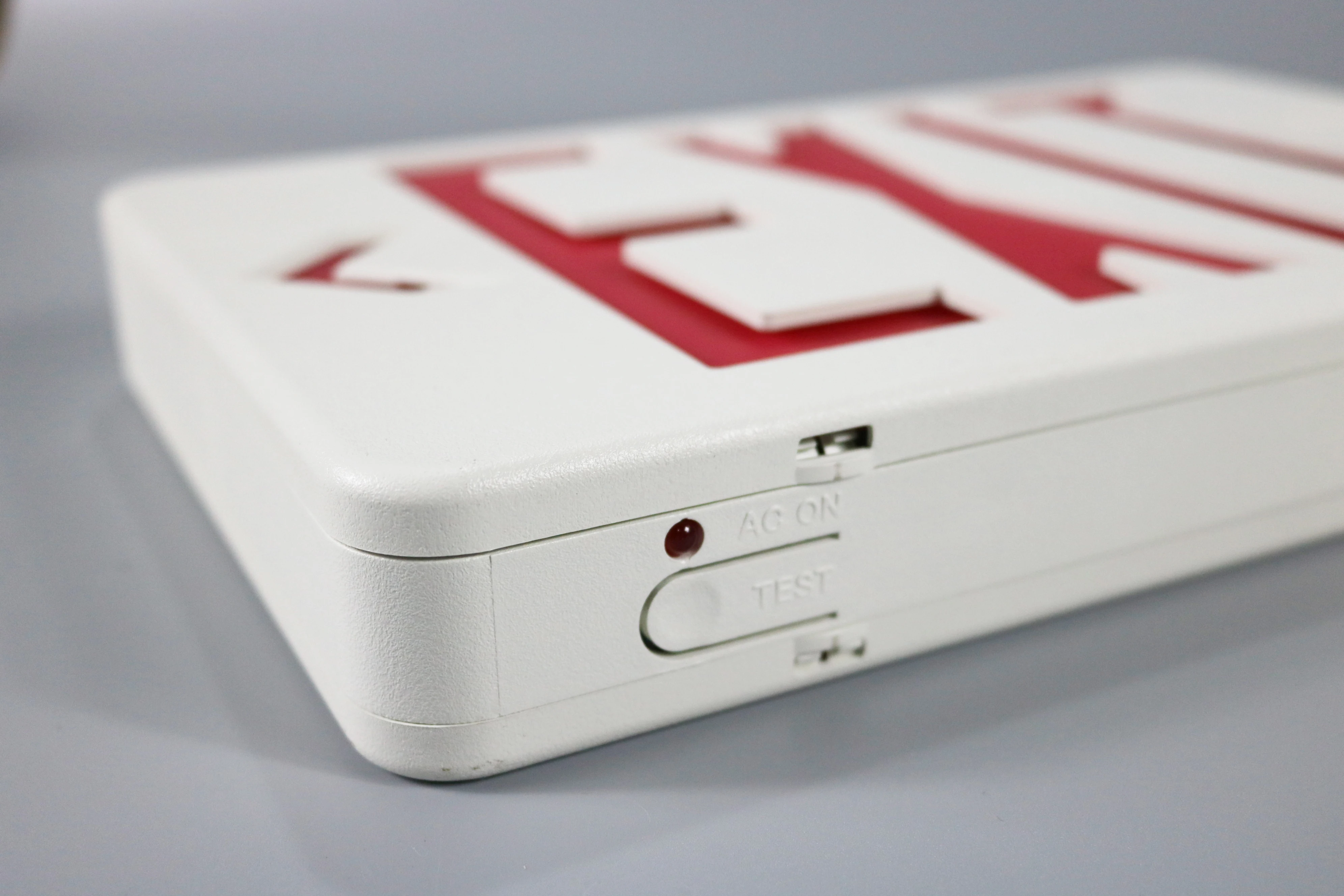 American standard red green rechargeable lights led emergency warning light fire safety exit sign board with battery backup