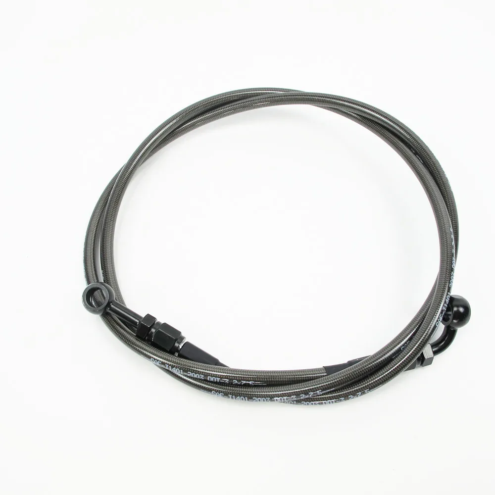 Smoked Stainless Steel Brake Hose Black Plastic Skin Brake Line Cable for Harley Softail Dyna