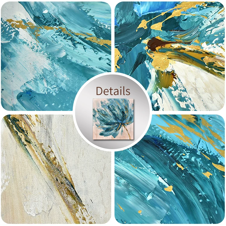 Китайский поставщик, оригинальный дизайн ручной работы, современные абстрактные Масляные картины с цветами, Настенный декор