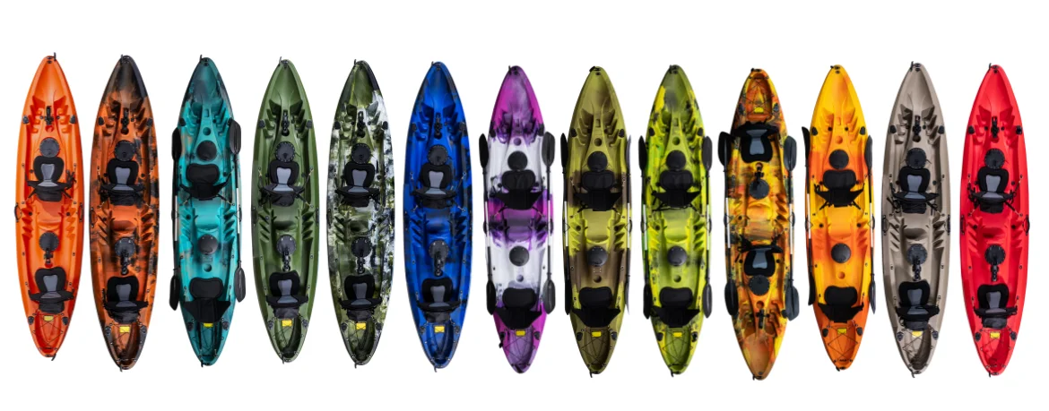 Hot Sale LSF  Family Kayak 3 People Sit on Top  Cruising Fishing Kayak