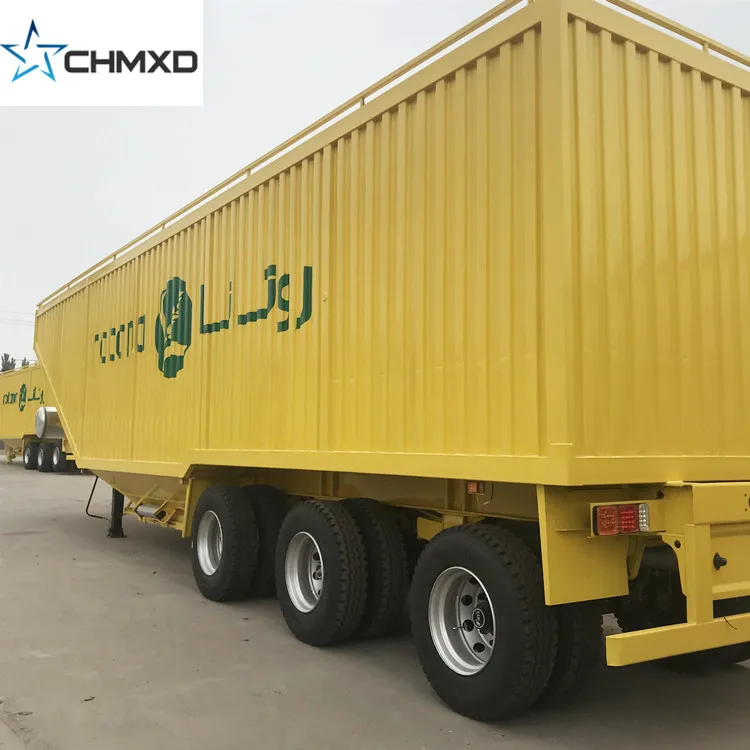 Factory 60T 80T cargo grain corn transport semi trailer price