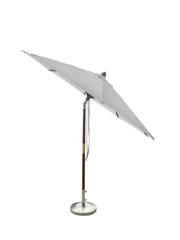 Danlong 9ft Commercial luxury outdoor patio garden umbrella wooden parasol for restaurant