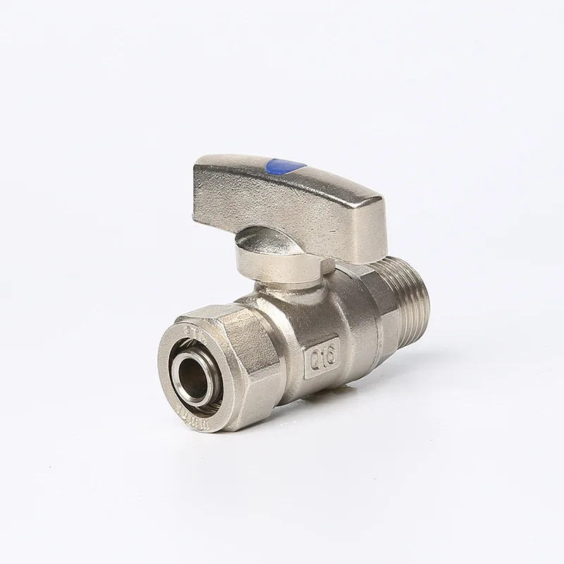 Factory Supply Water Ball Valve PEX Aluminum Pipe Fitting Valve Male Compression Valve For Water supply