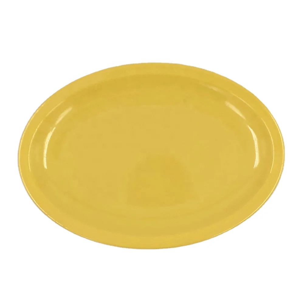 
High quality wholesale color melamine oval plates plastic dish 