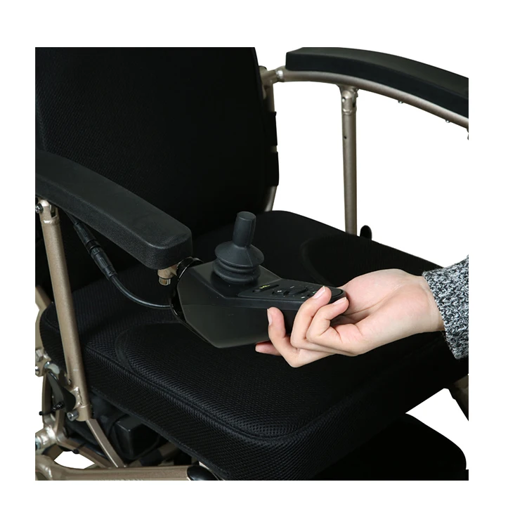 500W Strong Motor Remote Control Folding Aluminium Alloy Lithium Battery Electric Wheelchair