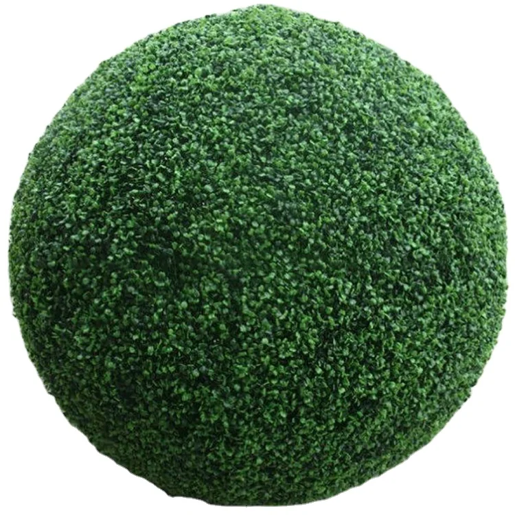 Factory Direct Sale Plastic Grass Artificial Boxwood Hedge Topiary Ball for Home Decoration Fire Resistant