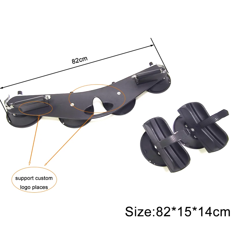 Outdoor Urban Surfboard Bike Rack Car Roof Wall Mount Suction Cup Rack for 2 Bikes Bike Rear Carrier