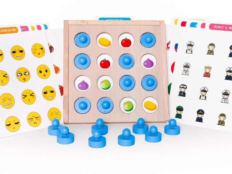 Wholesale Montessori Matching Brain Memory Box Card Game Educational Children Logic Thinking Memory Training Memory Chess