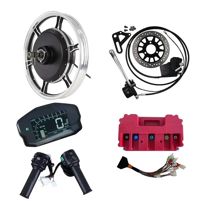1500W 17inch Electric Wheel Hub Motor Complete ebike Kits For Electric Motorcycle Moped