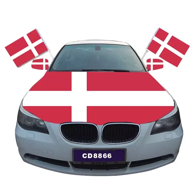 High quality custom soccer car mirror cover  Qatar  Denmark mirror flag Danish flag mirror covers