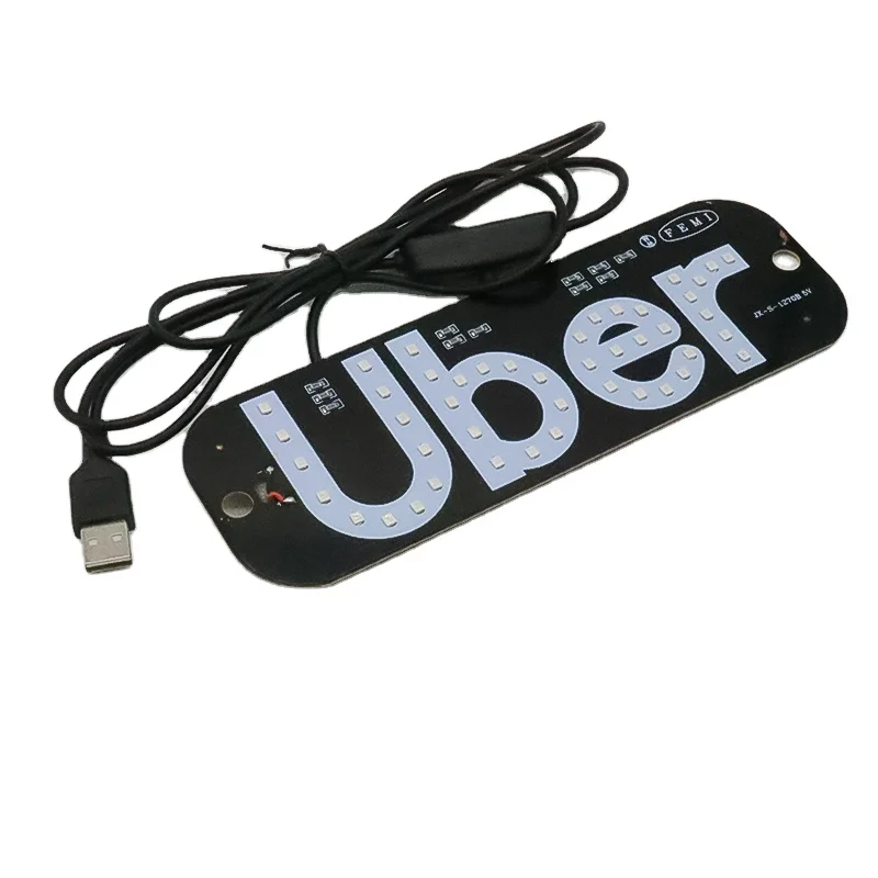 99 Taxi Ubers Grab Led Car Cab indicator USB Windshield Libre roof top light LED light box uuber taxi sign beacon