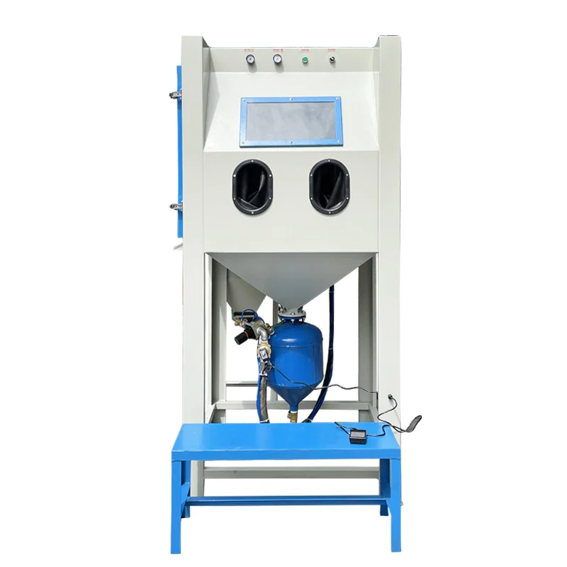 High Pressure Sand Blasting Machine for Stainless Steel Basin Sink Sandblasting Trailer for Sale Sandblast Cabinet Industrial