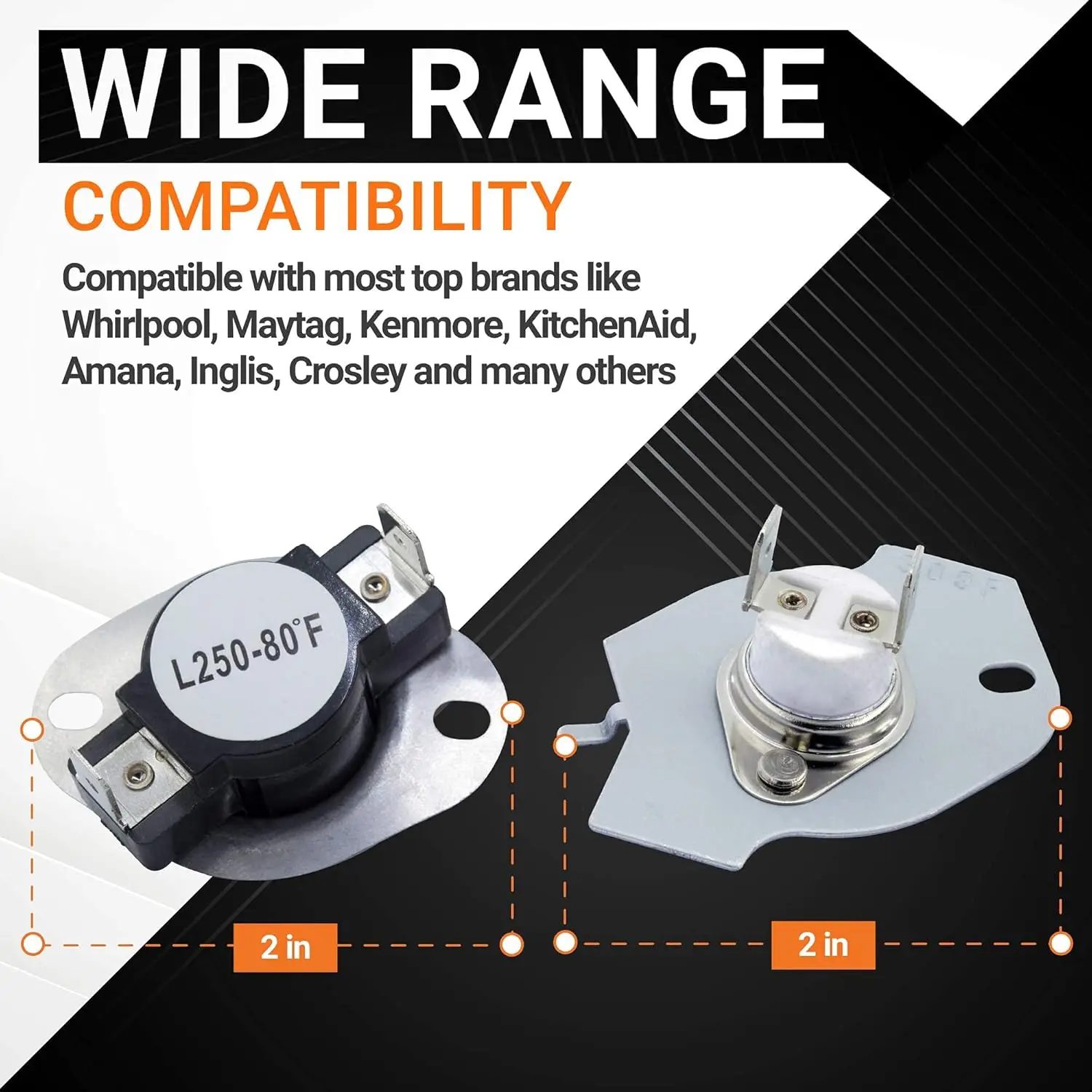 279816 Dryer Thermal Fuse & Thermostat Replacement Part Kit Replaces AP3094244 279816VP 3399848 3977393 PS334299 WED6200SW1