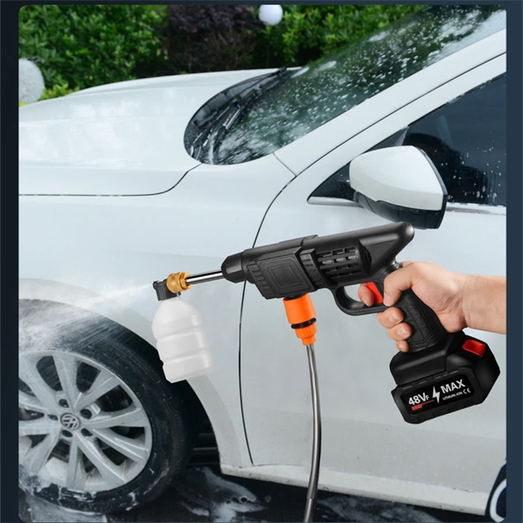 Water Pressure Spray Gun Lithium Battery 24V 48V High Pressure Cordless Wireless Wash Gun Portable Cordless Car Washer