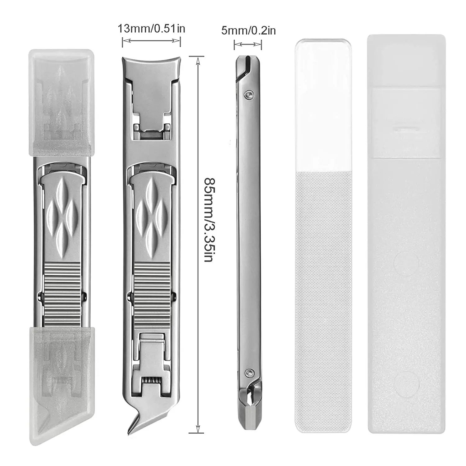 High Quality 2PCS Nail Clipper Stainless Steel Nail Tool Grooming Kit Nail Cutter Tools For Home