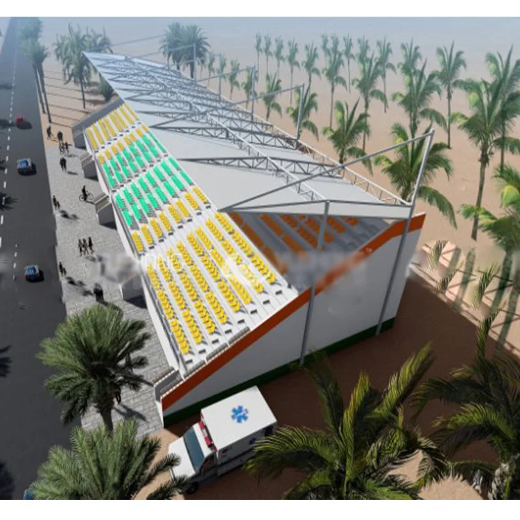 High quality outdoor bleacher canopy roof shed pvdf fabric waterproof tensile membrane for sale