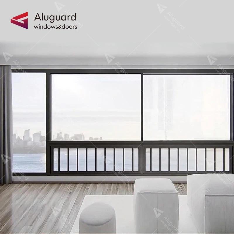 Latest design slim aluminum frame sliding windows and doors AAMA NFRC USA standard  villa house window sliding