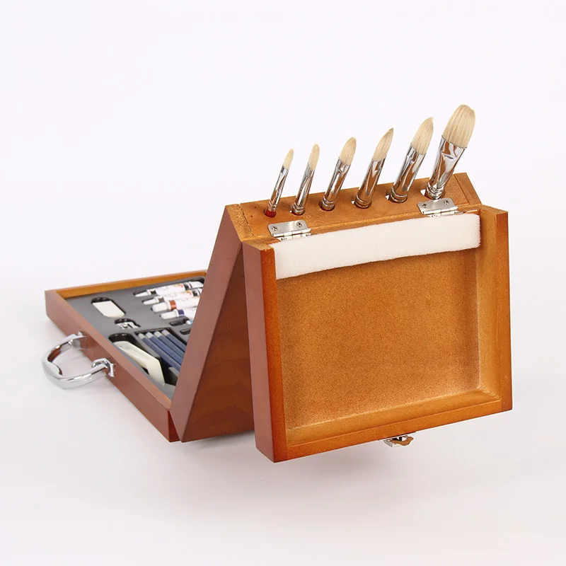 RTS по индивидуальному заказу 26 шт.-деревянной коробке художественной росписи и набор для рисования картина маслом