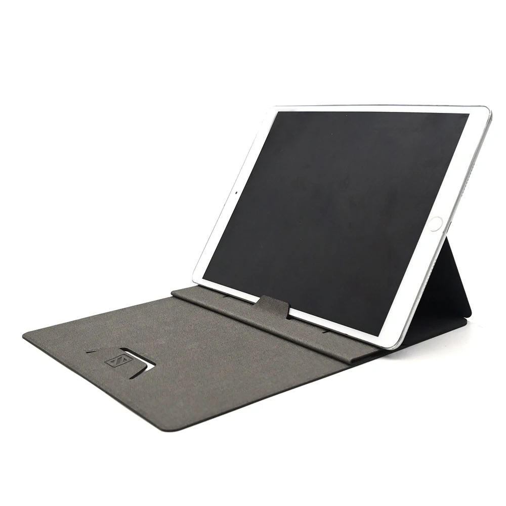 Multi-Angle Universal Adjustable Ergonomic PU Leather Lightweight Foldable Laptop Stand Tablet Stand