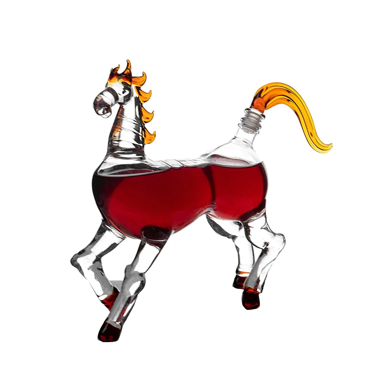 750 мл 1000 мл в форме животных bull в форме коровы весной всадников в площадке форма бутылки вина с крышкой для ликера