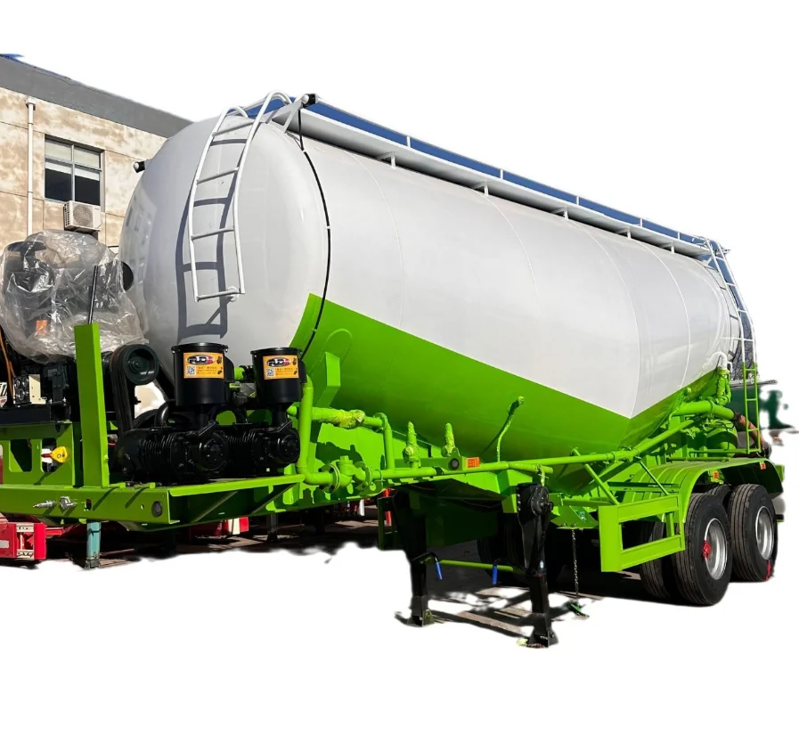 JINMA 3 Axles 40 Tons 50 Tons V Type Bulk Cement Tank Fly Ash Cement Silo Tanker Pneumatic Semi Truck Trailer For Sale