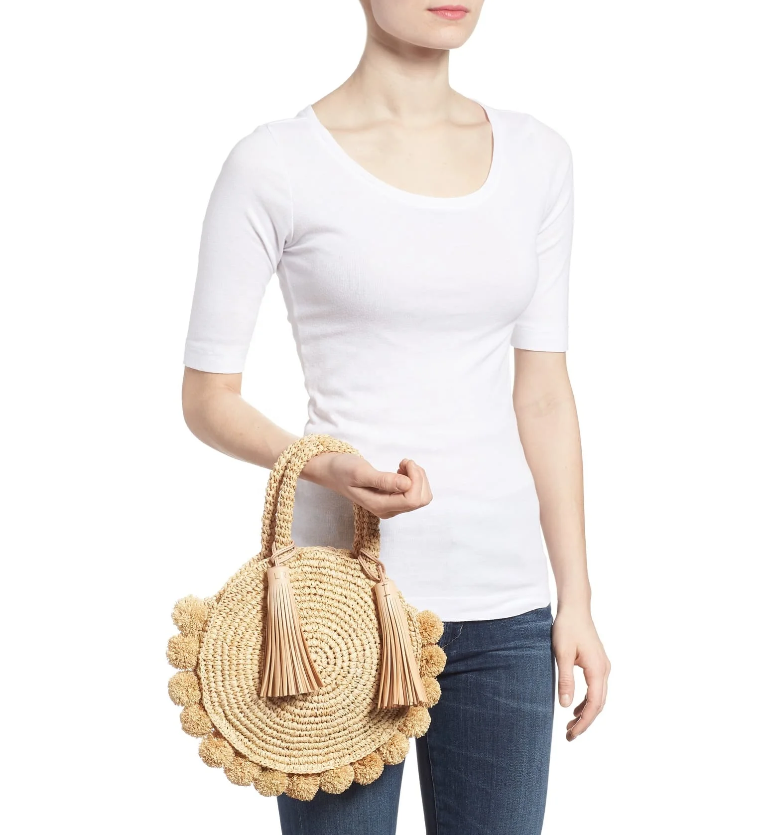 luluandlucy Ankara fashion Circle Straw Woven Raffia Tote Bags